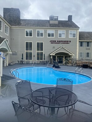 Outdoor pool, a heated pool - COZY CABIN IN BERKSHIRES RESORT. SKI IN AND OUT. PET FRIENDLY. (Hancock)