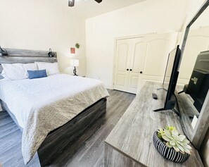 2 bedrooms, iron/ironing board, travel crib, free WiFi