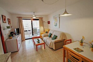 Een televisie en een dvd-speler