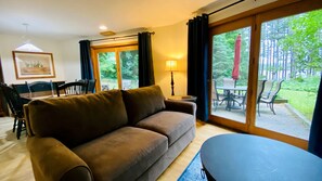 Smart TV, fireplace, foosball, table tennis