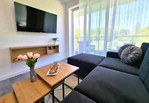 Apartment (17) | Living area | 30-inch plasma TV with cable channels, TV