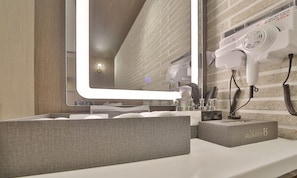 Free toiletries, hair dryer, bathrobes, slippers