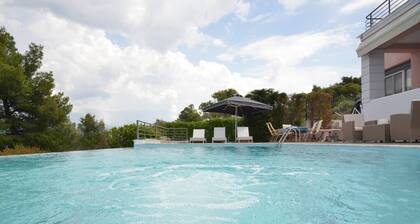 This Villa is in a very quite place of the village.There is an excellent seaview