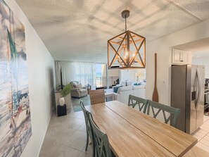 Dining - Oceanfront 2/2 condo with large balcony, multiple pools and a short walk to Flagler Ave (New Smyrna Beach)