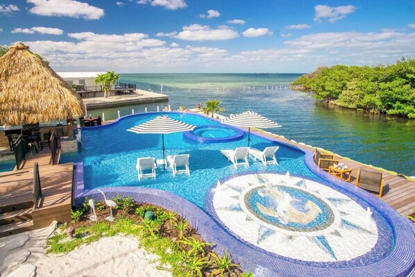 Outdoor pool, a heated pool