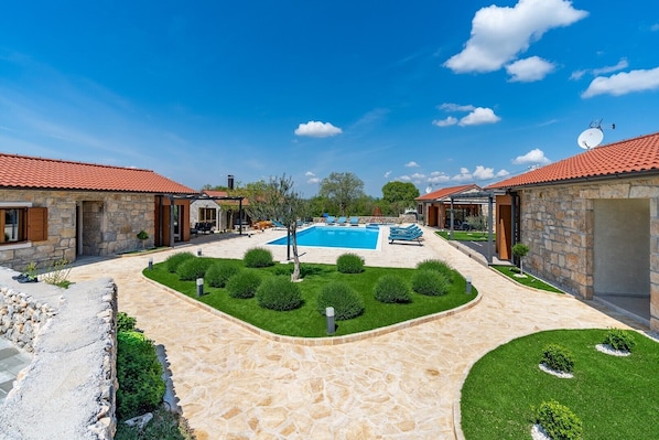 A heated pool