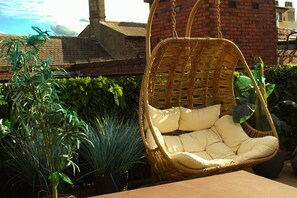 Signature tweepersoonskamer, hot tub (Stella Solarium) | Terras