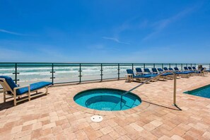 Outdoor pool - STUNNING 3 BED / 3 BATH OCEANFRONT CONDO (Daytona Beach)