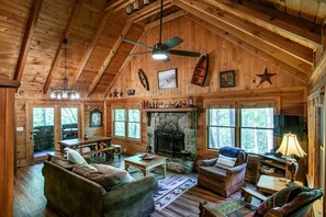 Smart TV, fireplace, books - Firelit Nights & Hot Tub Soaks at This Smoky Mountain Escape (Sevierville)