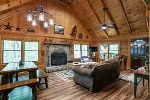 Smart TV, fireplace, books - Firelit Nights & Hot Tub Soaks at This Smoky Mountain Escape (Sevierville)