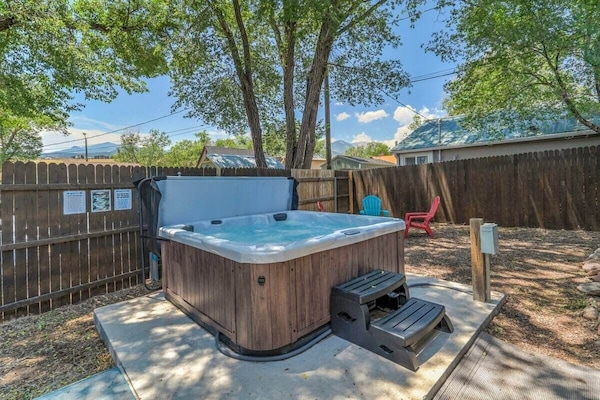 A private, brand-new hot tub is awaiting your arrival :)