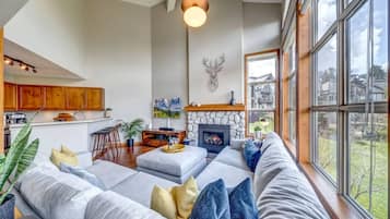 Télévision, cheminée