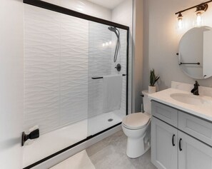 Hair dryer, towels