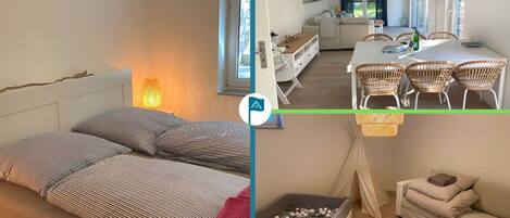 4 bedrooms, iron/ironing board, free WiFi, bed sheets