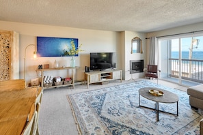 TV, fireplace, DVD player, ping pong