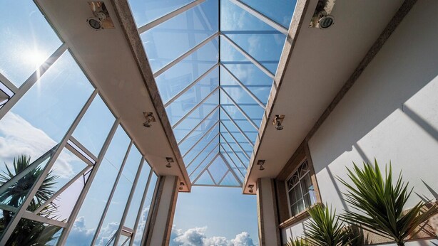 A modern building with a glass ceiling structure and large windows. - Ardora Restaurant and Hotel (Sanxenxo)