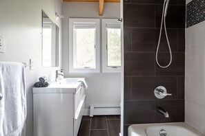 Hair dryer, towels