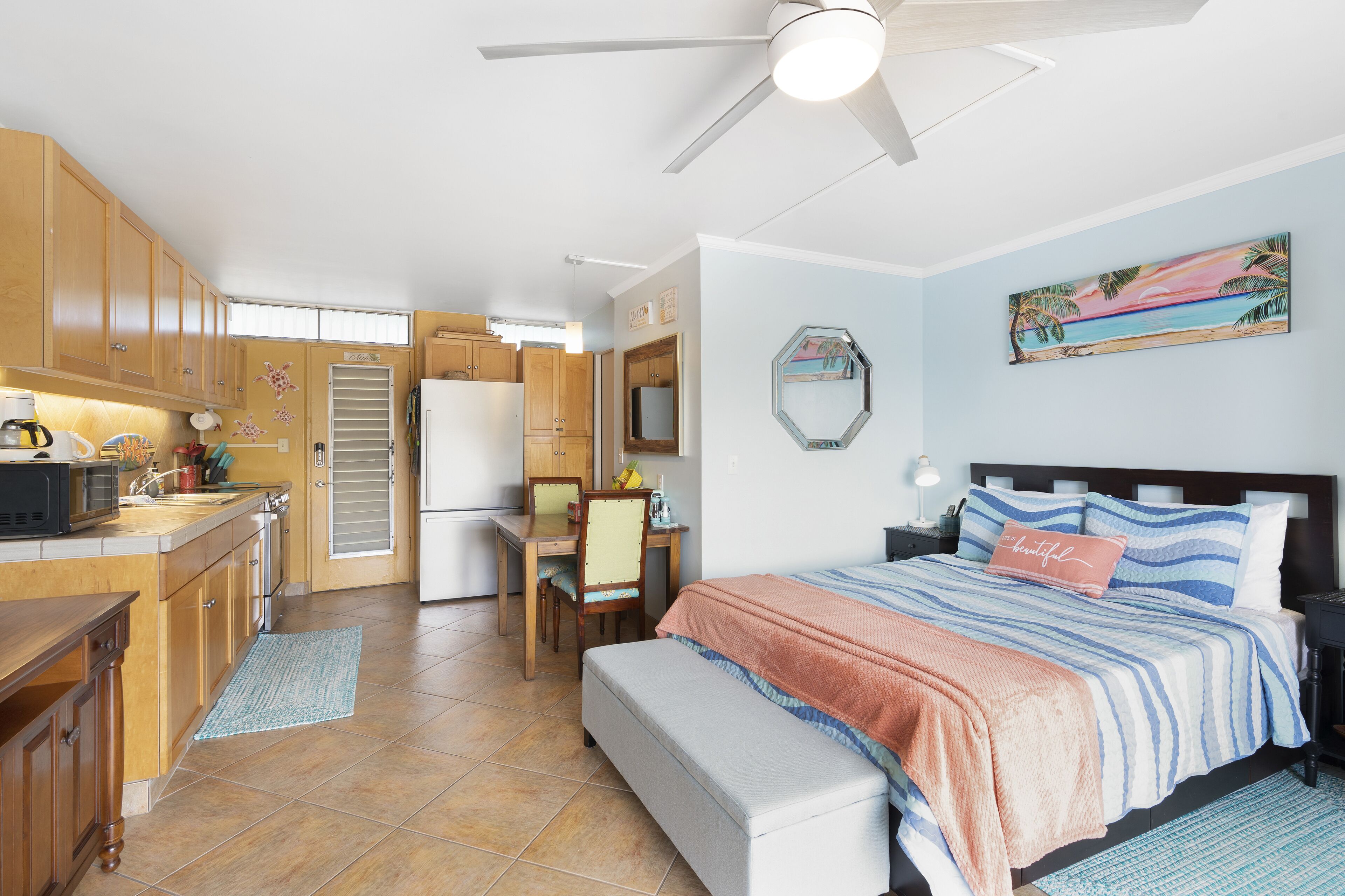 1 bedroom, iron/ironing board, travel crib, free WiFi