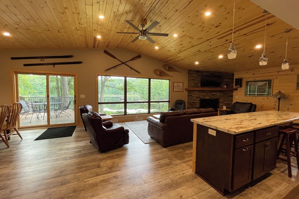 Natural light floods into the main living area