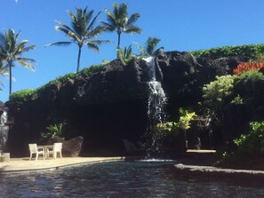 Piscine extérieure, piscine chauffée