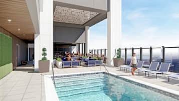 Outdoor pool, a heated pool