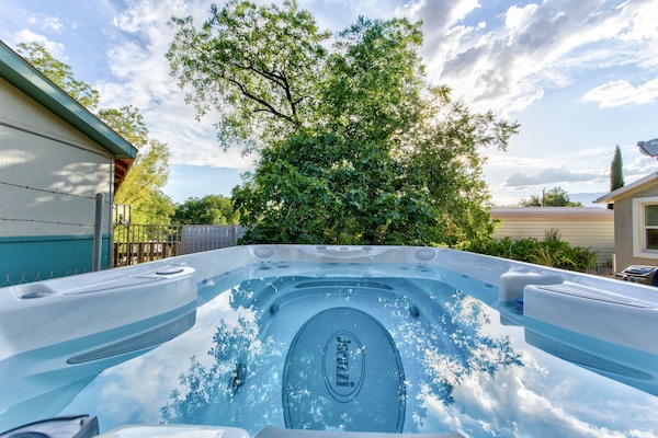 Piscine extérieure, piscine chauffée