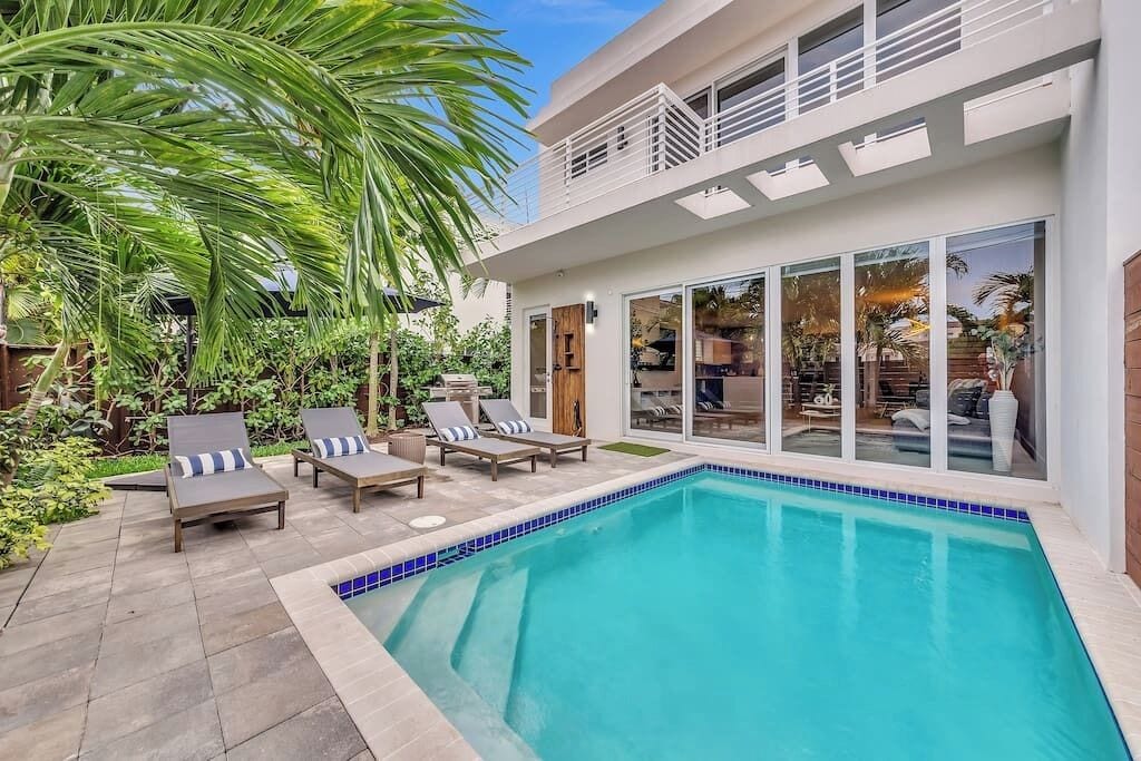 A heated pool