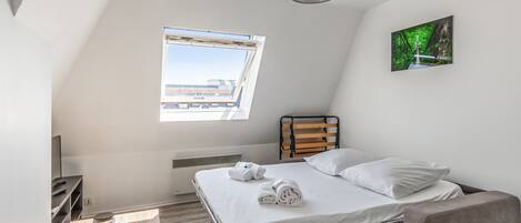 1 soverom og sengetøy