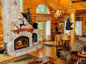 Téléviseur connecté, foyer, lecteur de DVD, livres