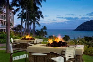 Terrace/patio - Marriott Kauai Lagoons - Kalanipu'u - Luxurious 2-Bedoom - Beachfront resort - Family Friendly (Lihue)