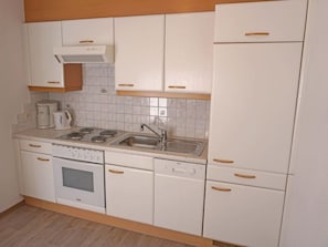 Fridge, oven, dishwasher, toaster