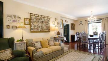 TV, fireplace, DVD player