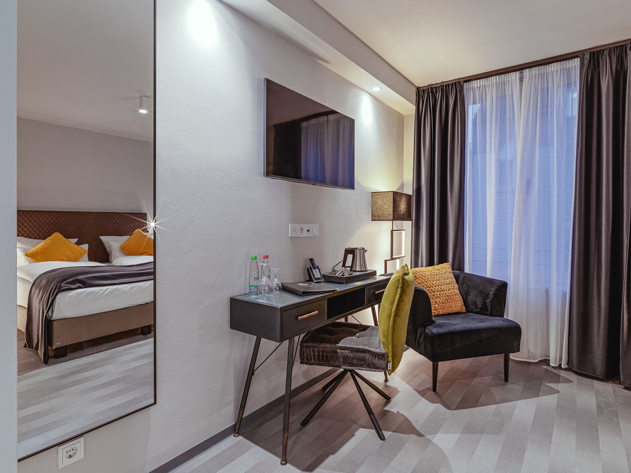 Comfort Double Room | In-room safe, blackout drapes, soundproofing, iron/ironing board