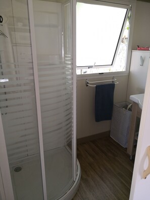 Shower, hair dryer