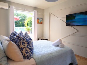 2 chambres, fer et planche à repasser, accès au Wi-Fi (inclus)