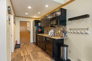Studio | Private kitchen | Fridge, coffee/tea maker, toaster - 2767 Slopeside Condo by RedAwning (Keystone)