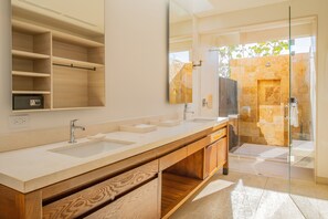Bathtub, towels, toilet paper - West Enclave 8: 1 Row Back from Staircase to Beach on Grounds of Luxury Resort. (San Jose Del Cabo)