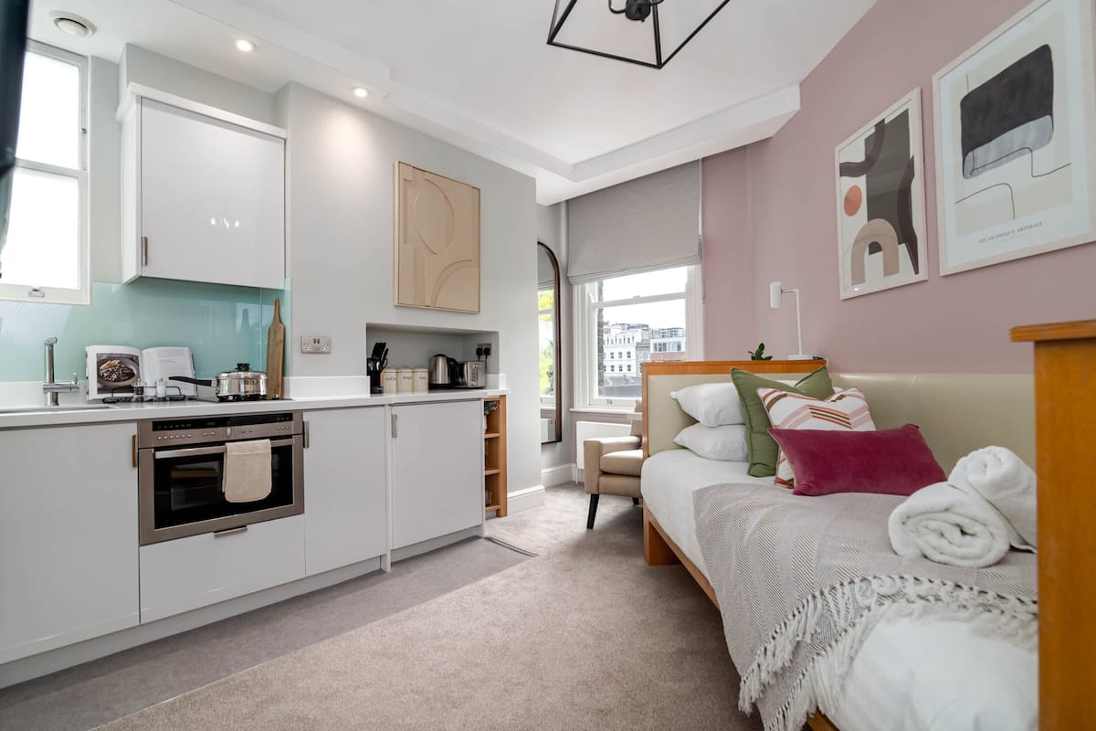 1 habitación y ropa de cama de alta calidad