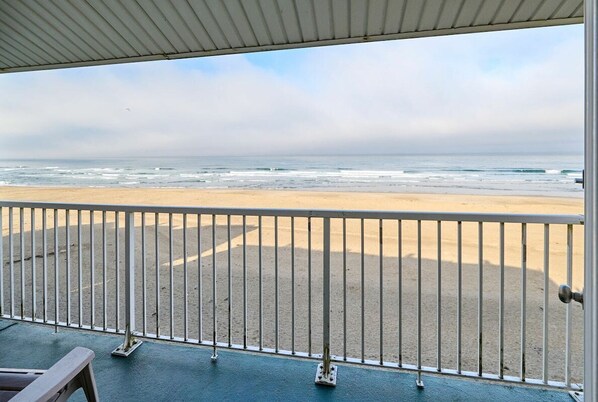 It doesn't get any closer to the beach than this