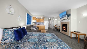 TV, fireplace, DVD player