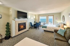 TV, fireplace, DVD player, offices