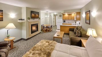 TV, fireplace, offices