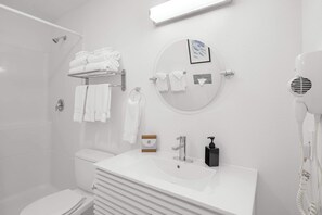 Shower, hair dryer