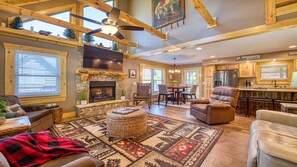 Smart TV, fireplace, printers