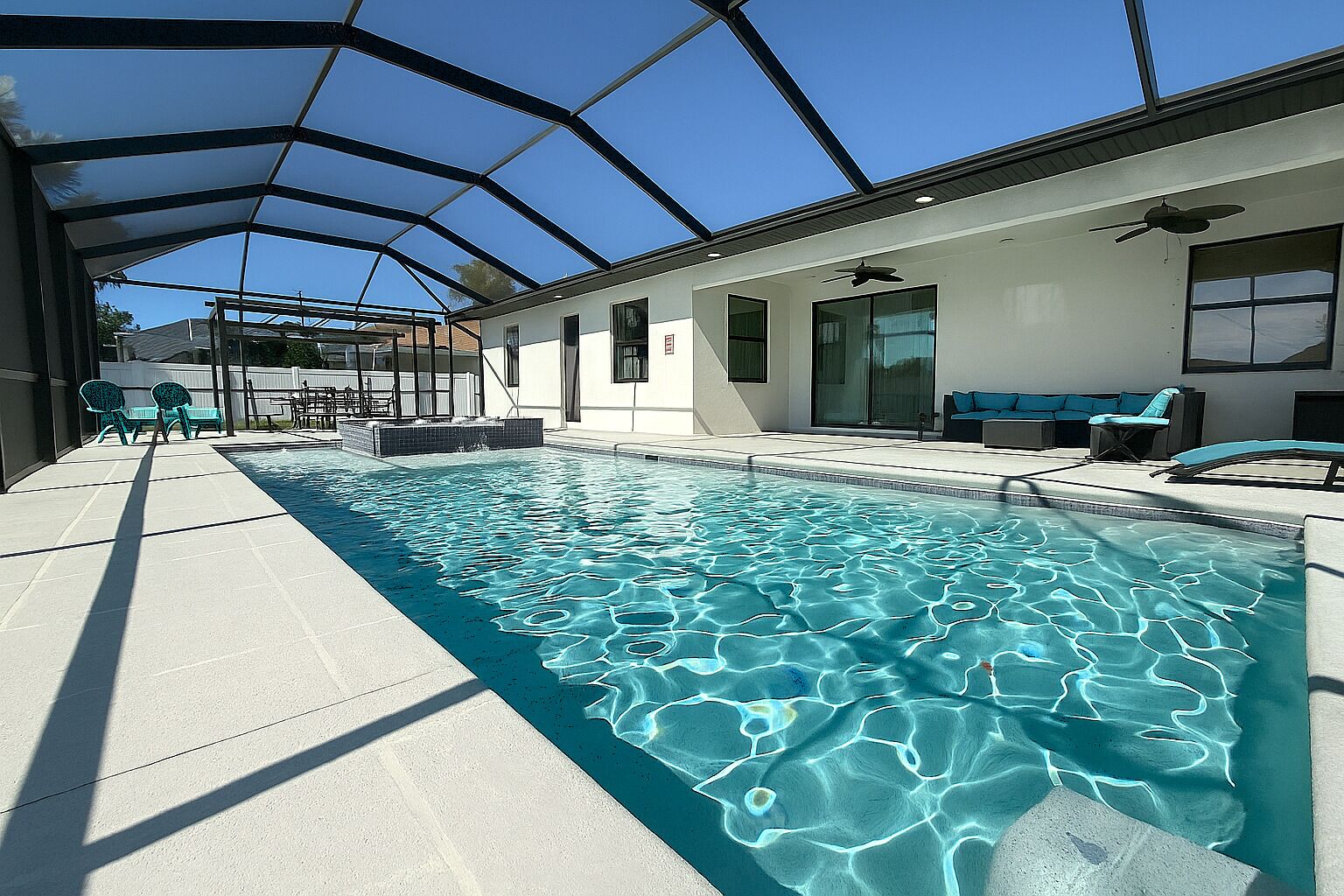 Piscine extérieure, piscine chauffée