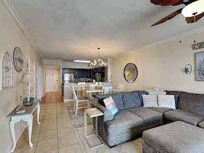 Condo, 2 Bedrooms, Balcony, Ocean View (#1805 - No Pets) | Living area | 42-inch TV with cable channels