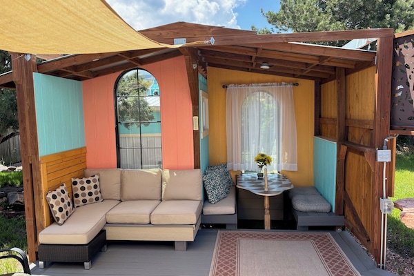 Back Deck Outdoor Living with mountain views