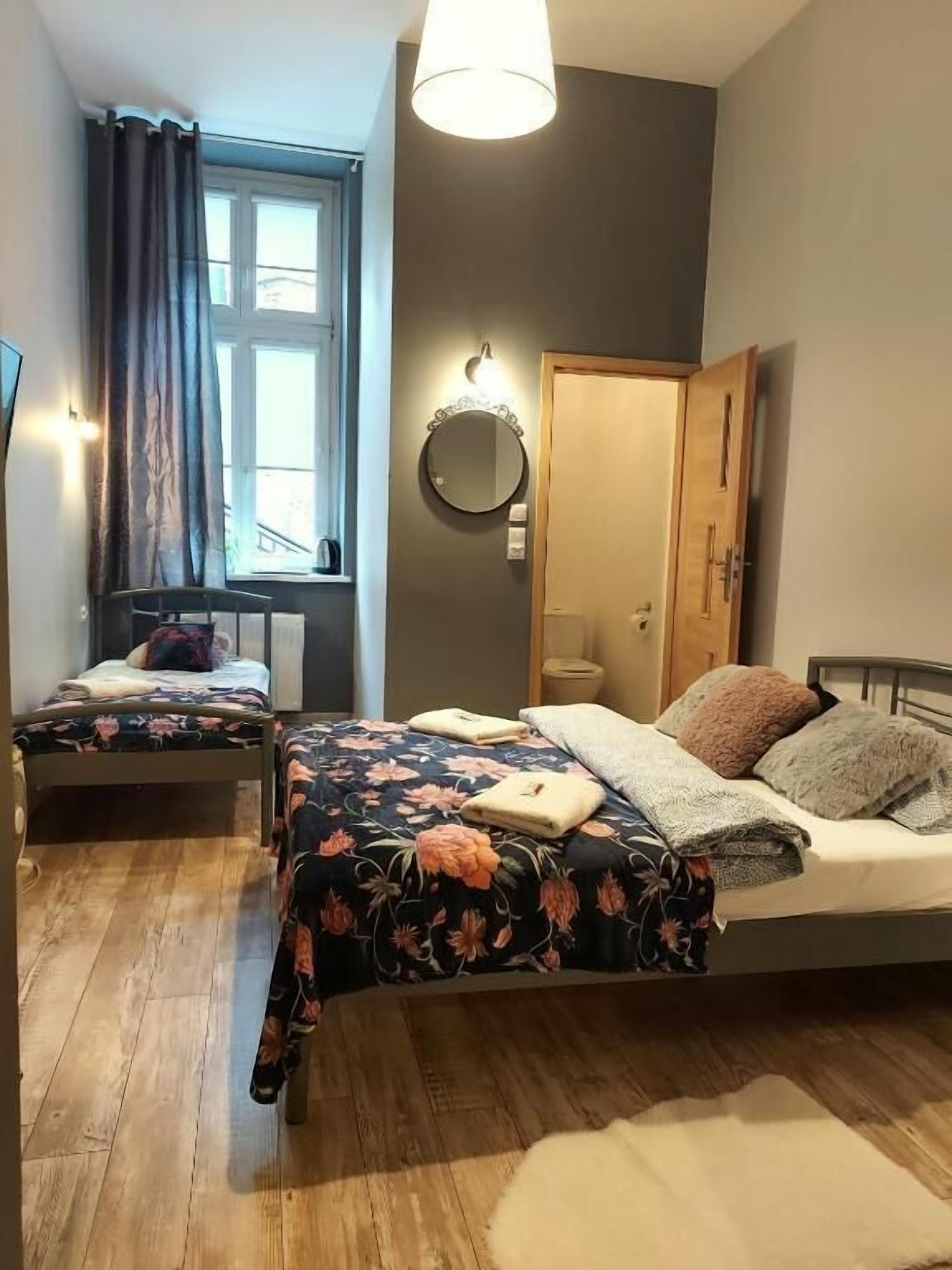 Blackout curtains, iron/ironing board, free WiFi, bed sheets