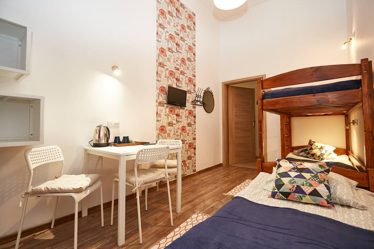 Basic Triple Room | Blackout drapes, iron/ironing board (on request), WiFi (free)