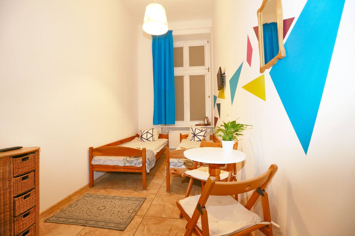 Basic Double or Twin Room | Blackout drapes, iron/ironing board (on request), WiFi (free)